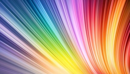 Wall Mural - graphic rays rainbow banner digital background
