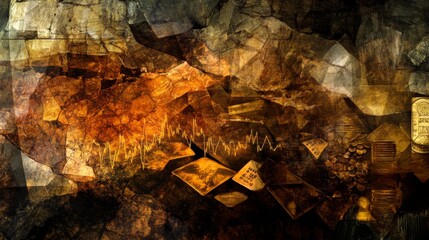 Aufkleber - Abstract Texture with Light and Shadow Effects