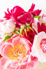 Wall Mural - fresh peonies in the vase