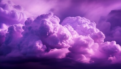 Sticker - abstract fantasy landscape purple cumulus clouds aesthetic background