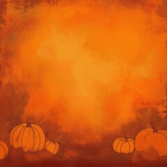 Sticker - orange fall or autumn background in halloween or thanksgiving colors old vintage texture grunge design