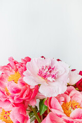 Wall Mural - fresh peonies in the vase