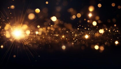 Wall Mural - luminous particles and flare scratches captured in dynamic motion against a dark background generati