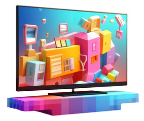 Sticker - PNG Television computer screen art.