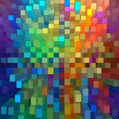 Wall Mural - multicolored abstract background of cubes