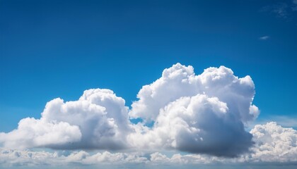 Sticker - a blue sky with many clouds the clouds are white and fluffy the sky is clear and bright