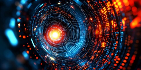 Aufkleber - This background can be used in descriptions of network abilities, technological processes, digital storage, science, education, etc.