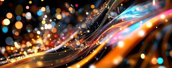 Aufkleber - Technology processes, neural networks, stock, digital storages, sound and graphic forms, science, education, etc.