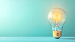 © Bi - A conceptual image showcasing a light bulb as a metaphor for an innovative breakthrough and smart idea, symbolizing genius marketing strategy planning and creative thinking in business.