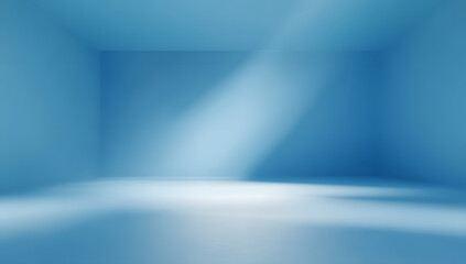 Canvas Print - light blue studio room background.