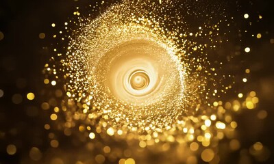 Wall Mural - a swirling vortex of golden light shimmering with energy and beauty.