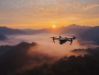 Poster - Mountain Range Aerial View