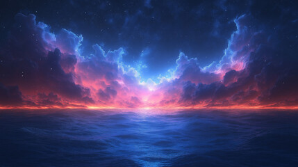 Wall Mural - Colorful Night Sky created with Generative AI Technology, ai, generative