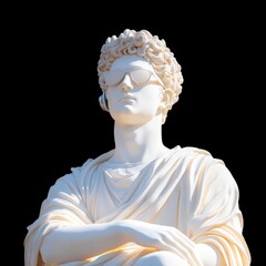 Elegant marble statue of a classical figure