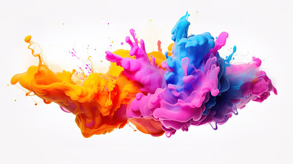 Wall Mural - colorful chemical structures illustrated against a clean white background