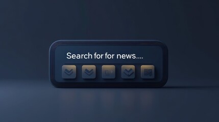 Wall Mural - A search interface for news, featuring buttons for navigation and input.