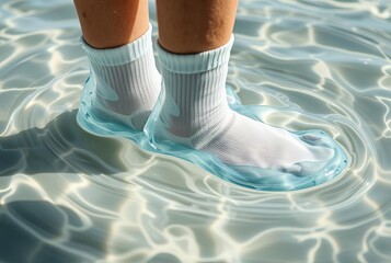 Hydrosoc A fluid waterproof sock with a shimmering liquid like s