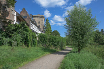 Wall Mural - at Town Wall in medieval customs station Zons at Rhine River,lower Rhine region,North Rhine Westphalia,Germany