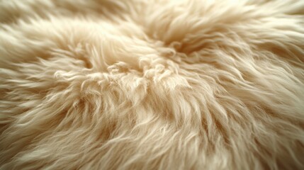 close up of a fluffy white sheep's fur