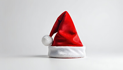 red santa hat isolated white background