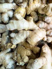 Ginger Roots Background with Textures