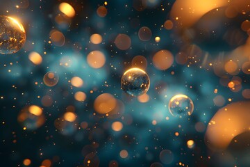 Poster - Ethereal Bubbles in a Dreamlike Atmosphere of Light and Color