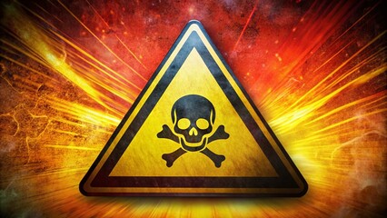danger symbol illustration with warning signs, bold colors, and distinctive design for safety awaren
