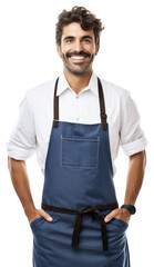 Wall Mural - PNG Man holding a digital tablet adult apron happiness.