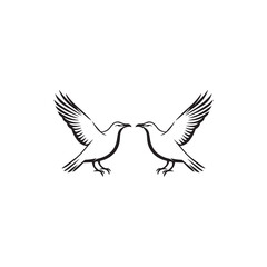 Wall Mural - Seagul bird logo icon vector