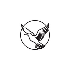 Wall Mural - Seagul bird logo icon vector