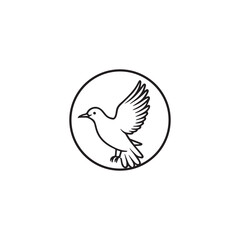 Wall Mural - Seagul bird logo icon vector
