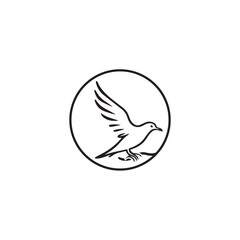 Wall Mural - Seagul bird logo icon vector