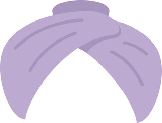 Poster - This vector illustration shows a purple indian turban, a traditional head covering worn by men in india, often associated with sikhism