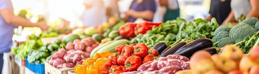 Fresh vegetables on display at a vibrant market, showcasing colorful produce and the joy of healthy eating.