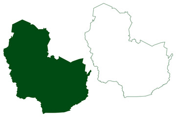 Naklejka na meble Pueblo Nuevo municipality (Estado Libre y Soberano de Durango, Mexico, United Mexican States) map vector illustration, scribble sketch Pueblo Nuevo map