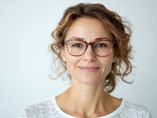 Wall Mural - portrait of a woman wearing glasses