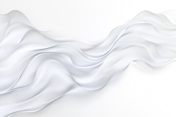 Wall Mural - White background with a decorative wavy design