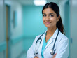 © Ershad Khan - Female doctor at hospital wearing stethoscope nurse smiling, female nurse in hospital