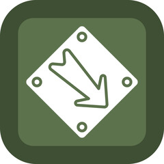 Poster - Down Right Arrow Icon Design