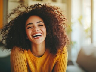 Wall Mural - woman laughing