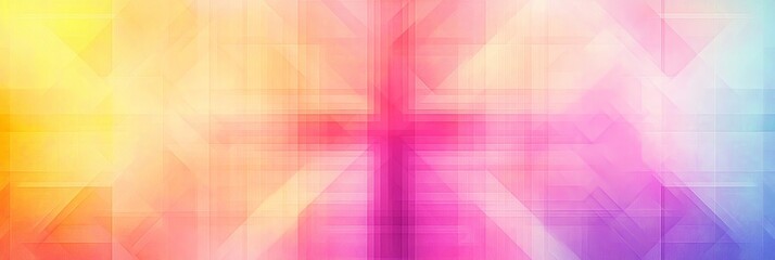 Wall Mural - a captivating abstract background featuring a vibrant gradient of colors, with intersecting lines cr