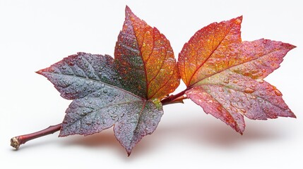 Wall Mural - a sweetgum leaf with star-like shape and prominent lobes, isolated on white background