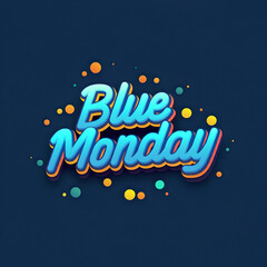 Blue Monday sign says Monday Blue
 