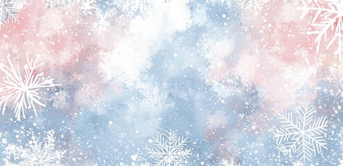 Wall Mural - the background of a modern illustration features bokeh and snowflakes in a christmas setting