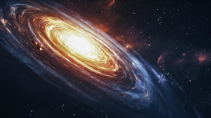 Wall Mural - a large depiction of a black hole with an accretion disk around it, a massive black hole in the star