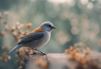 Wall Mural - Cute bird isolate