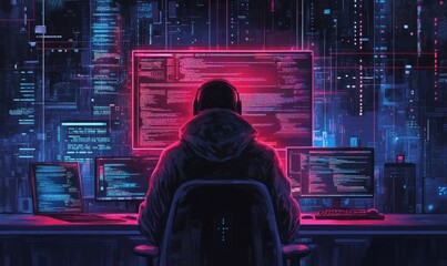 Cyber security, illustration