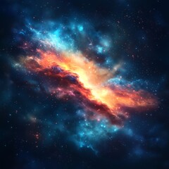Wall Mural - Colorful space galaxy cloud nebula. stary night cosmos. universe science astronomy.