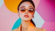 © RodolfoJesus - elegant an Asian woman with sunglasses and style generative ai