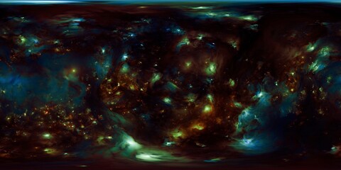 Wall Mural - ultra-realistic 12k hdri space environment map with nebula and stars in seamless 360 degree skybox f